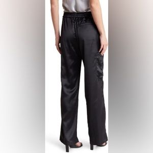 Sanctuary Gina wide leg satin cargo XL NWT